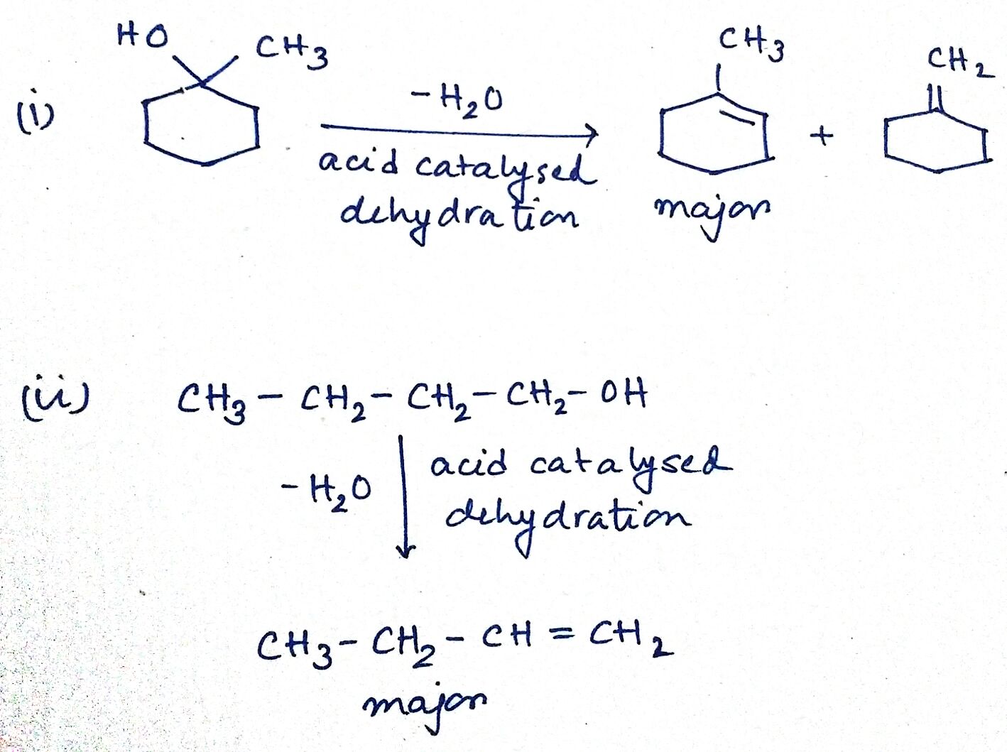 cyclohexanol dehydration