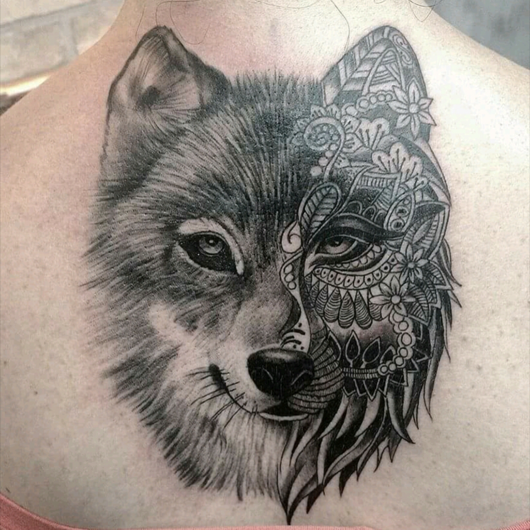 beautiful wolf tattoos