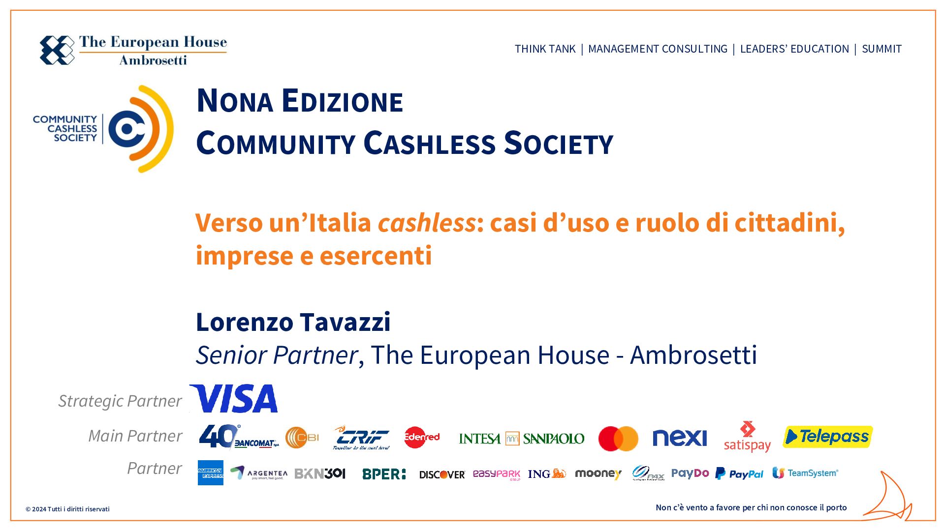 Presentazione di Lorenzo Tavazzi - Community Cashless Society 2024