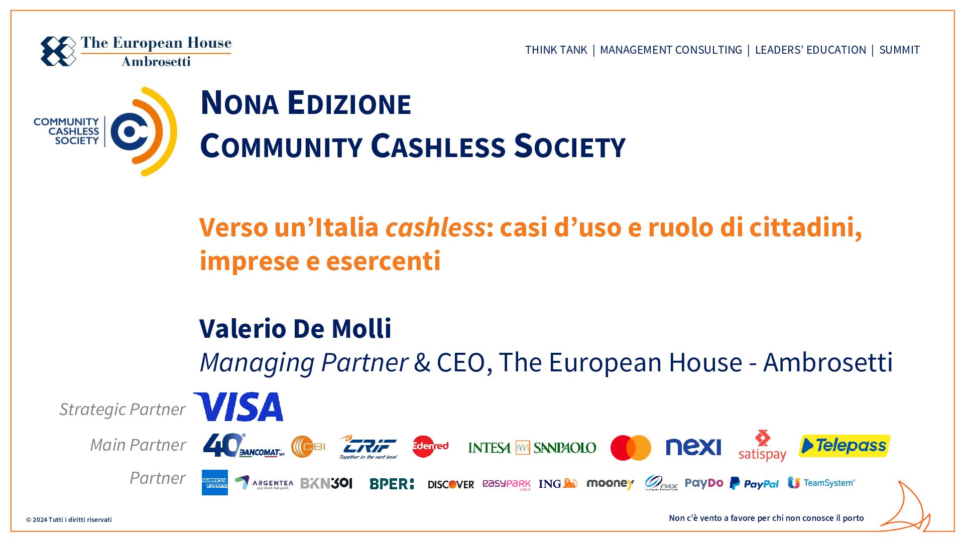 Presentazione di Valerio De Molli - Community Cashless Society 2024