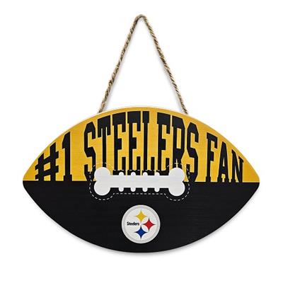 NFL PITTSBURGH STEELERS FOOTBALL SHAPE SIGN