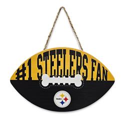 NFL PITTSBURGH STEELERS FOOTBALL SHAPE SIGN