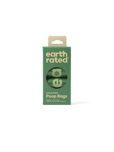 Earth Rated Unscented Poop Bags 120ct on 8 Refill Rolls (Case of 12)