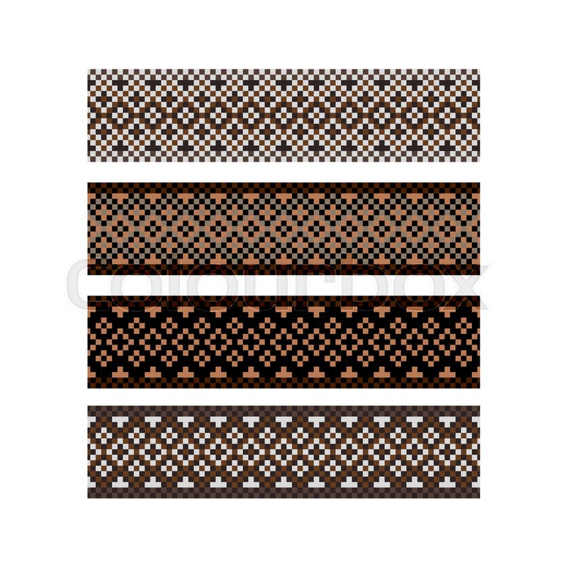 beaded border design pattern brown stock vector colourbox beaded border design pattern brown stock vector colourbox