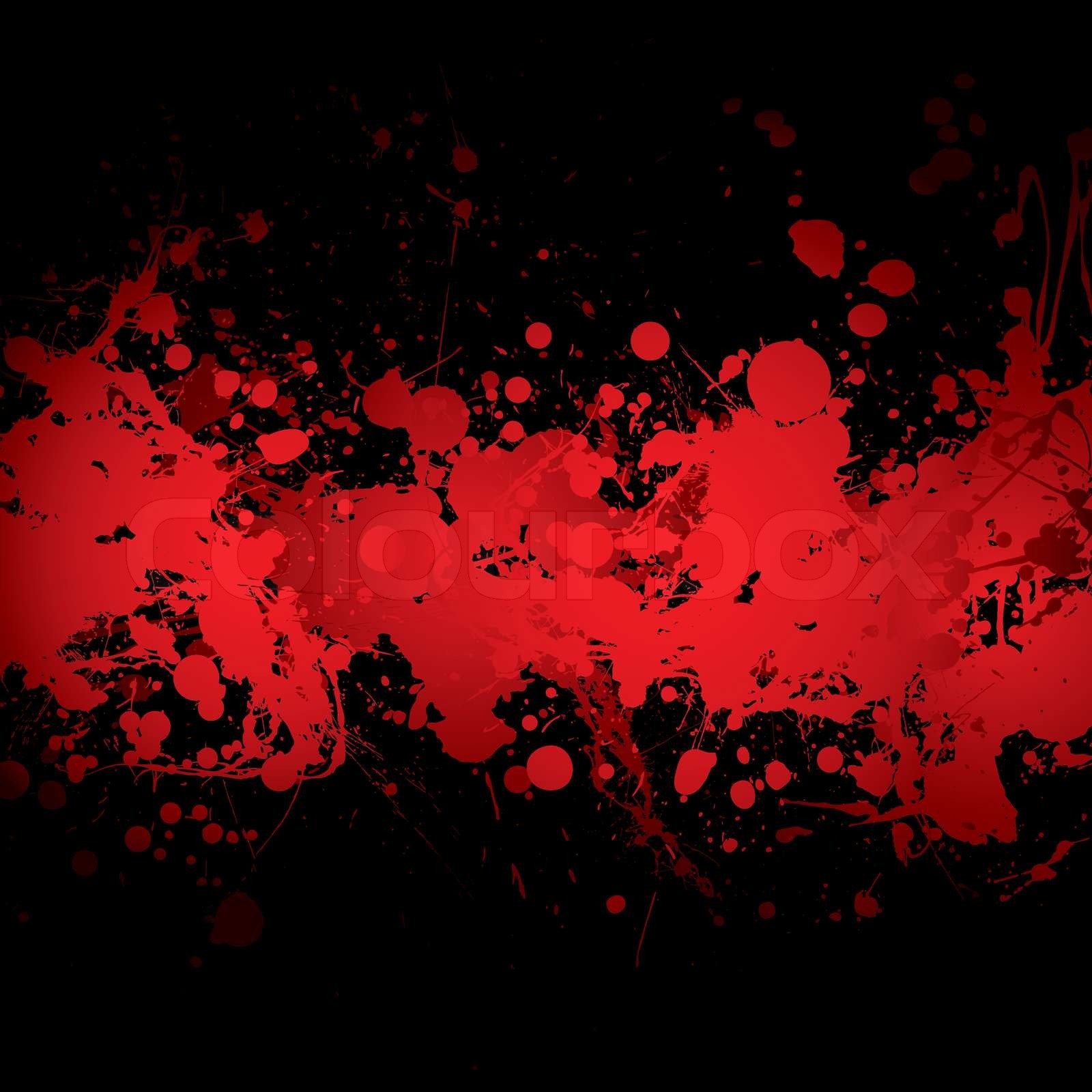 abstract blood red ink splat banner with black background | Stock vector |  Colourbox