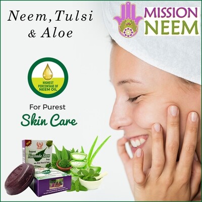 Handmade Neem, Tulsi &amp; Aloe Soap