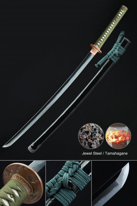 High-performance Battle Ready Japanese Katana Sword Tamahagane Steel