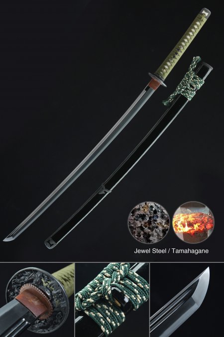 High-performance Battle Ready Japanese Katana Sword Tamahagane Steel