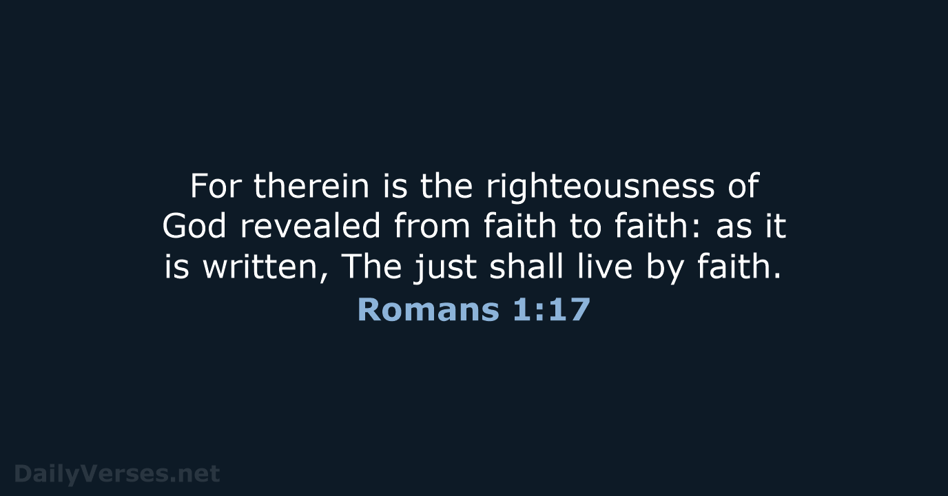 Romans 1:17 - KJV