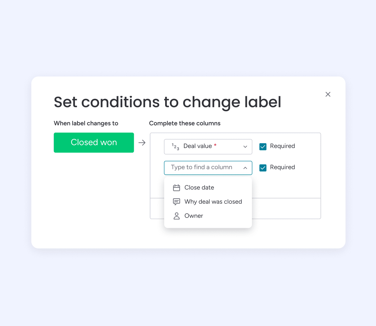 State Machine Mandatory fields on status change