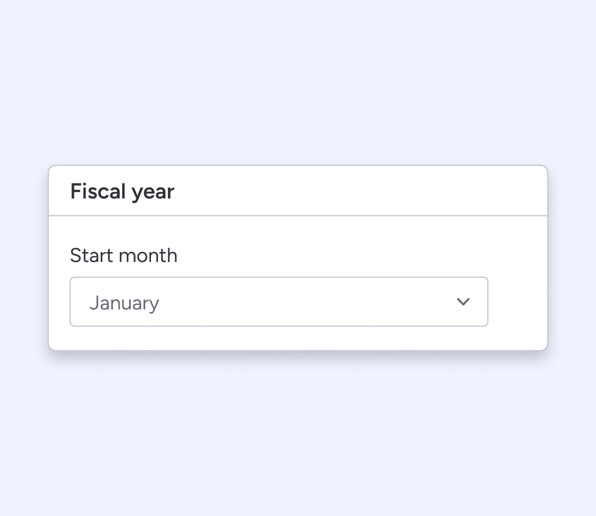 Custom fiscal year start