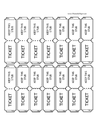 Document preview: Raffle Ticket Template - 14 Per Page