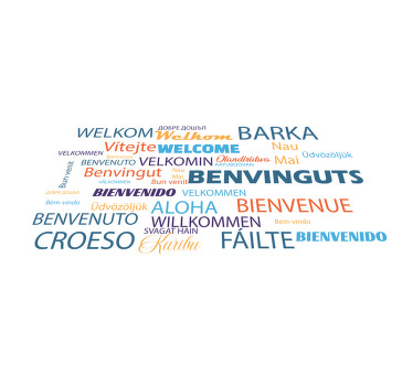 Zerbino pvc variazioni linguistiche benvenute - TenStickers