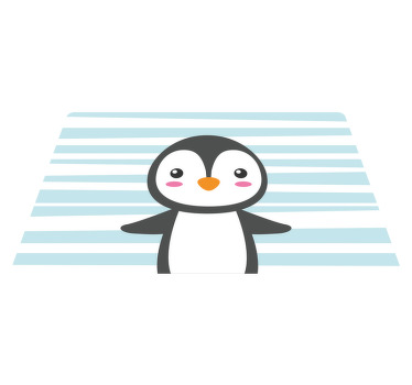 Tapis vinyle chambre bébé conception de pingouin mignon - TenStickers