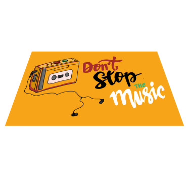 Tapis vinyle citation thème cassette rétro - TenStickers