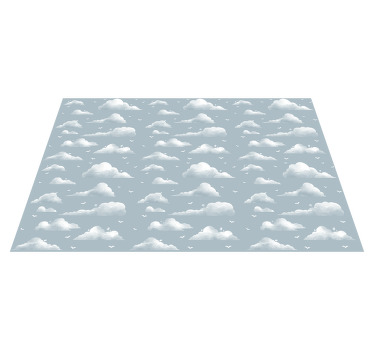 Tapis vinyle chambre bébé motif de ciel nuageux - TenStickers