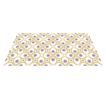 Tapis mosaique vinyle motif de cercles géométriques - TenStickers