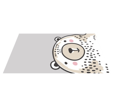 Oblika medvedjega obraza Vinilna preproga za dojenčke - TenStickers