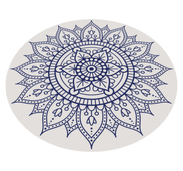 Alfombra vinílica mandala para decoración del salón - TenVinilo