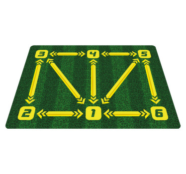 football training rectangular rug - TenStickers