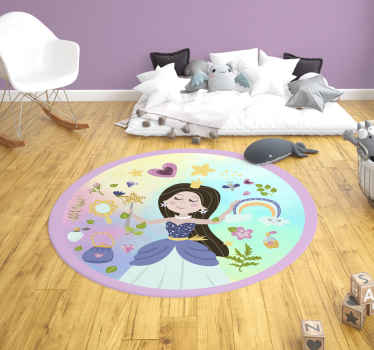 Tappeto vinile per bambini principessa delle fiabe - TenStickers