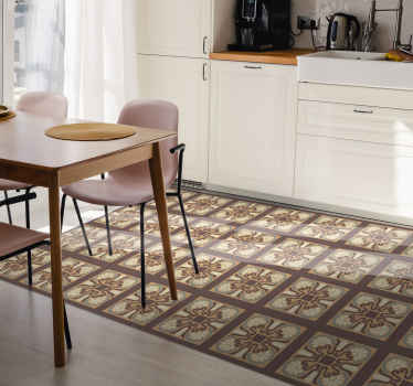 Brune portugisiske fliser tæppe - TenStickers