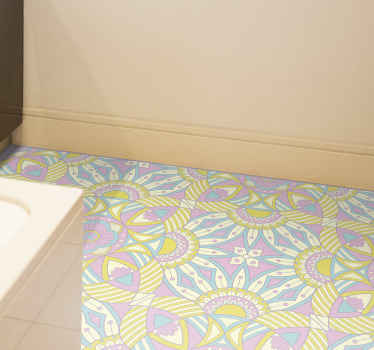 Tapis vinyle mandala arrangements géométriques complexes - TenStickers