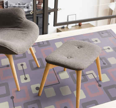 Alfombra vinílica moderna rosa y morada - TenVinilo