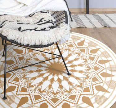 Complex geometric arrangement mandala vinyl rug - TenStickers