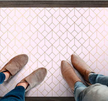 Vinyl Teppich geometrisch geometrisches Würfelmuster - TenStickers