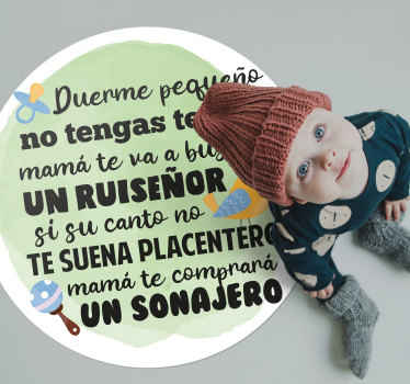 Alfombra vinílica bebé Nana Calla pequeño - TenVinilo