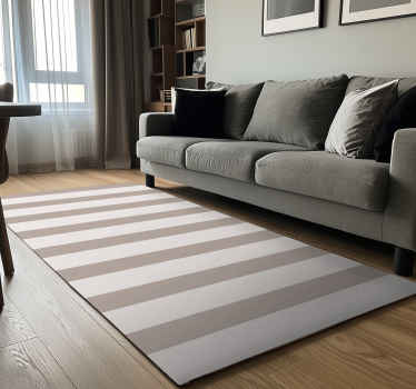 Alfombra vinílica beige rayas - TenVinilo