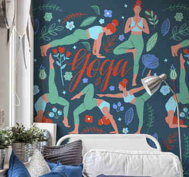 Kvinde laver yoga teenager tapet - TenStickers