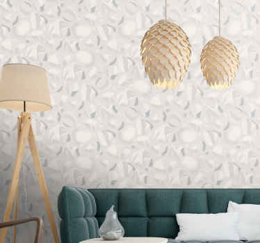 White modern rustic stones Stone Wallpaper - TenStickers
