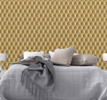 3D Tapete beige kubische Textur - TenStickers
