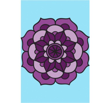 Intricate Purple Flower floral roller blind - TenStickers