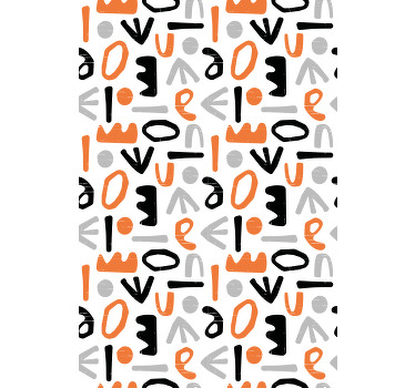 Estor enrollable frase letras geométricas - TenVinilo