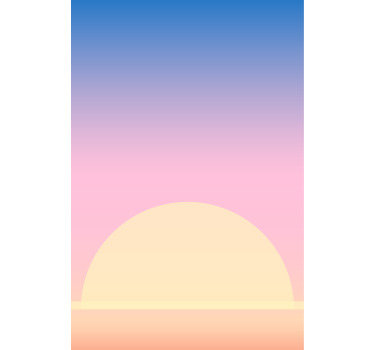 Cortina roller dibujos diseño de horizonte de puesta de sol - TenVinilo