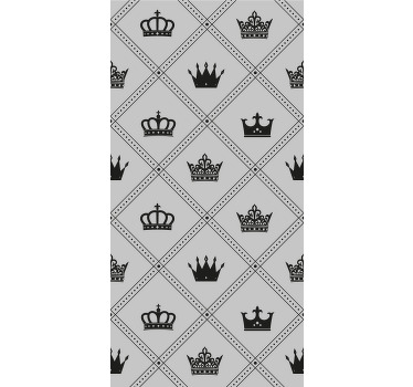 优雅的盲人王冠图案设计 - TenStickers