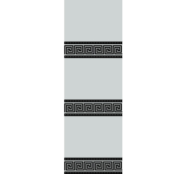 Cortina roller elegante patrones geométricos negros - TenVinilo