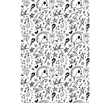 Estor habitación juvenil Patrón de signos geniales - TenVinilo