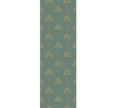 Store enrouleur motif jugendstil fleurs dorées - TenStickers
