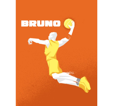 Stores plus de sport Nom personnalisé de basket-ball - TenStickers