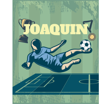 Estor de fútbol Fútbol con nombre - TenVinilo