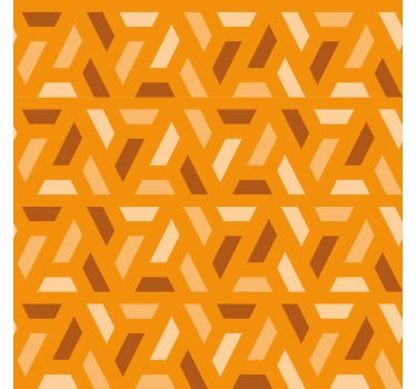 Pολό κουρτίνα για σαλόνι γεωμετρικοί πορτοκαλί τόνοι - TenStickers