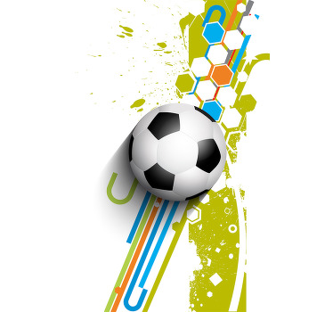 In action soccer window blind - TenStickers