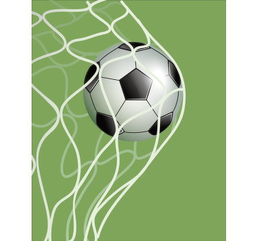 Moving ball in goal soccer window blind - TenStickers