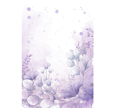 Estor original flores moradas y azules - TenVinilo