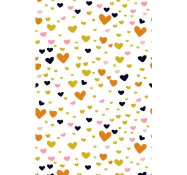 Toile fenêtre romantique abat-jour à motif coeur - TenStickers