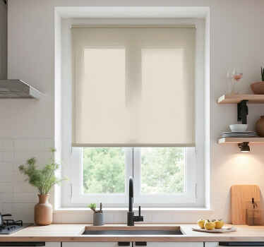 Cortina roller cocina monocolor beige - TenVinilo